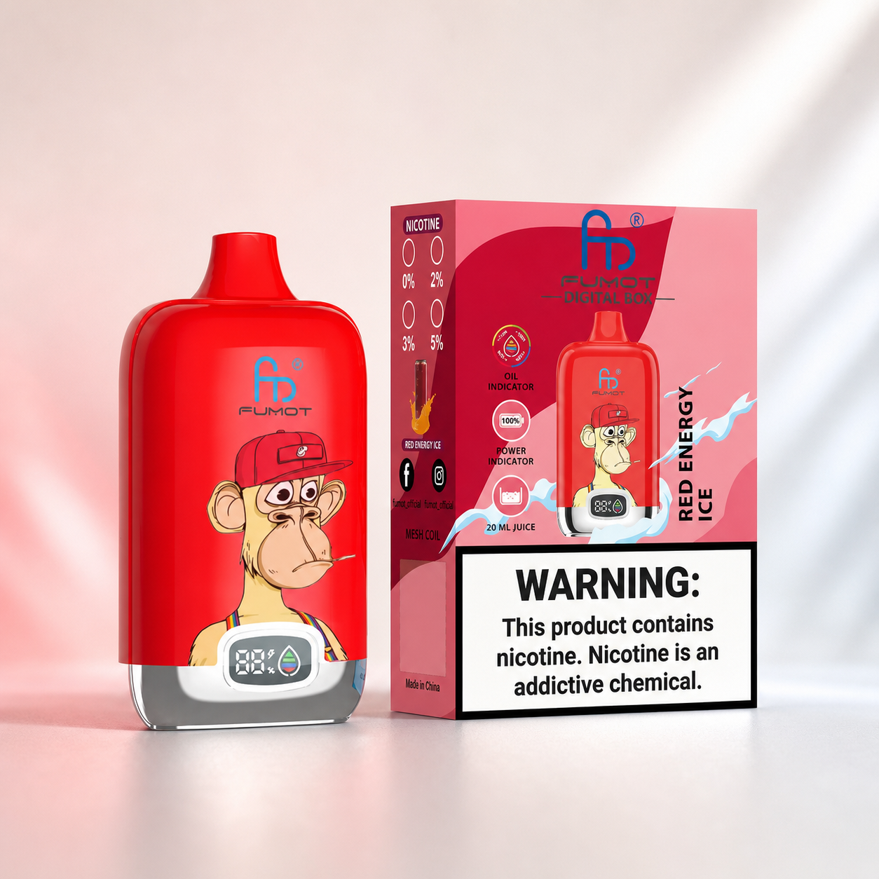 Tornado Vape 12000 – Red Energy Ice – Verpackungsansicht