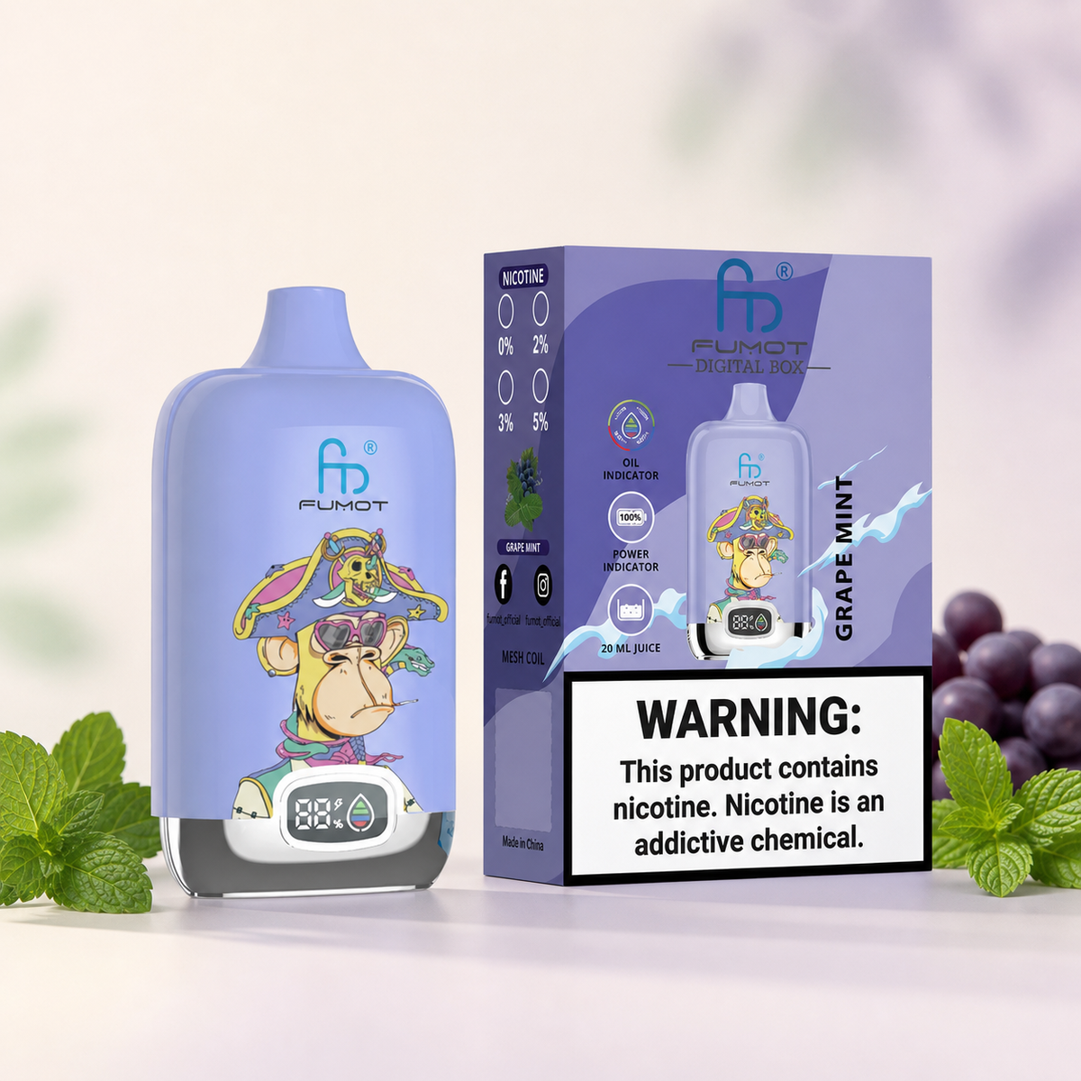 Tornado Vape 12000 – Grape Mint – Verpackungsansicht