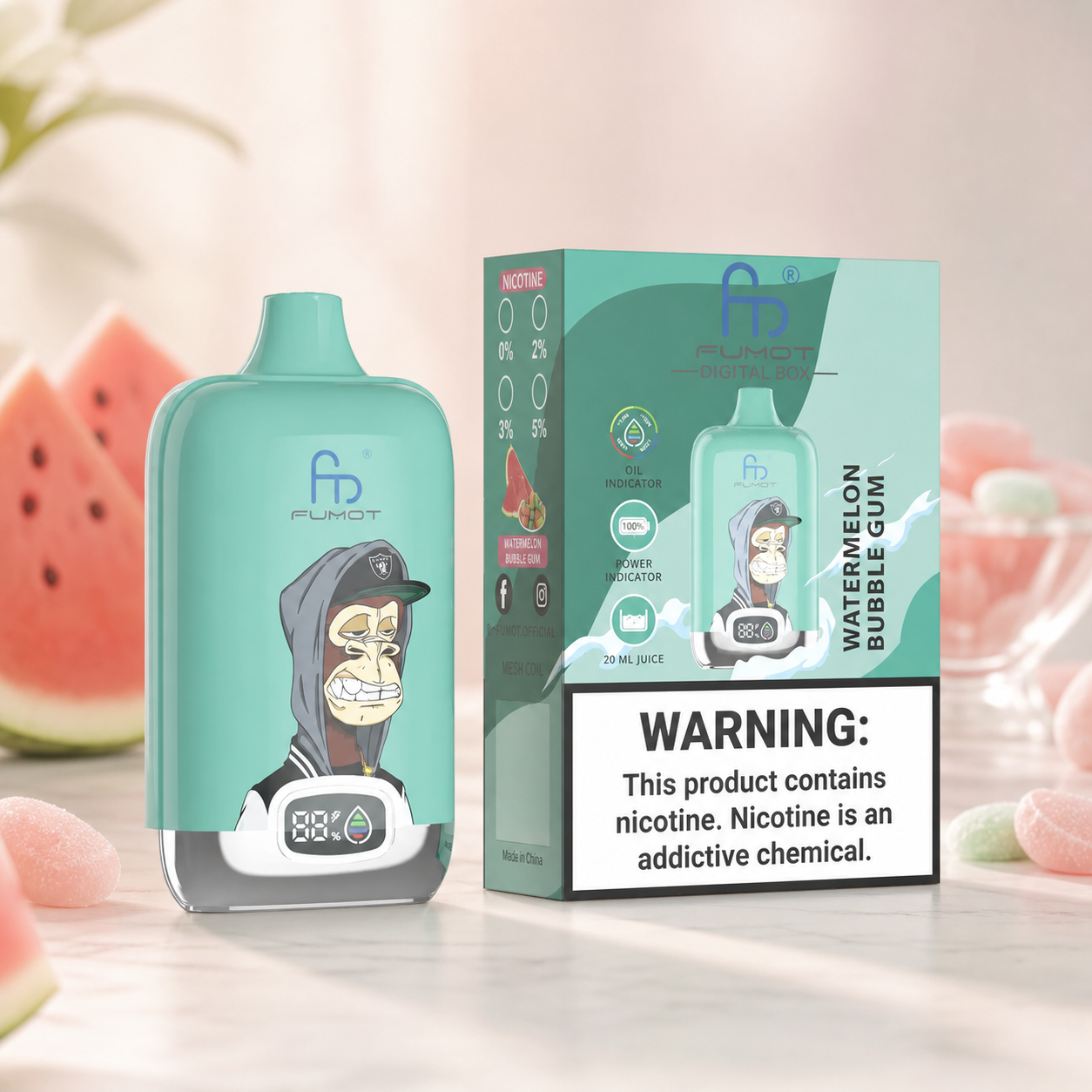 Tornado Vape 12000 – Watermelon Bubble Gum – Verpackungsansicht