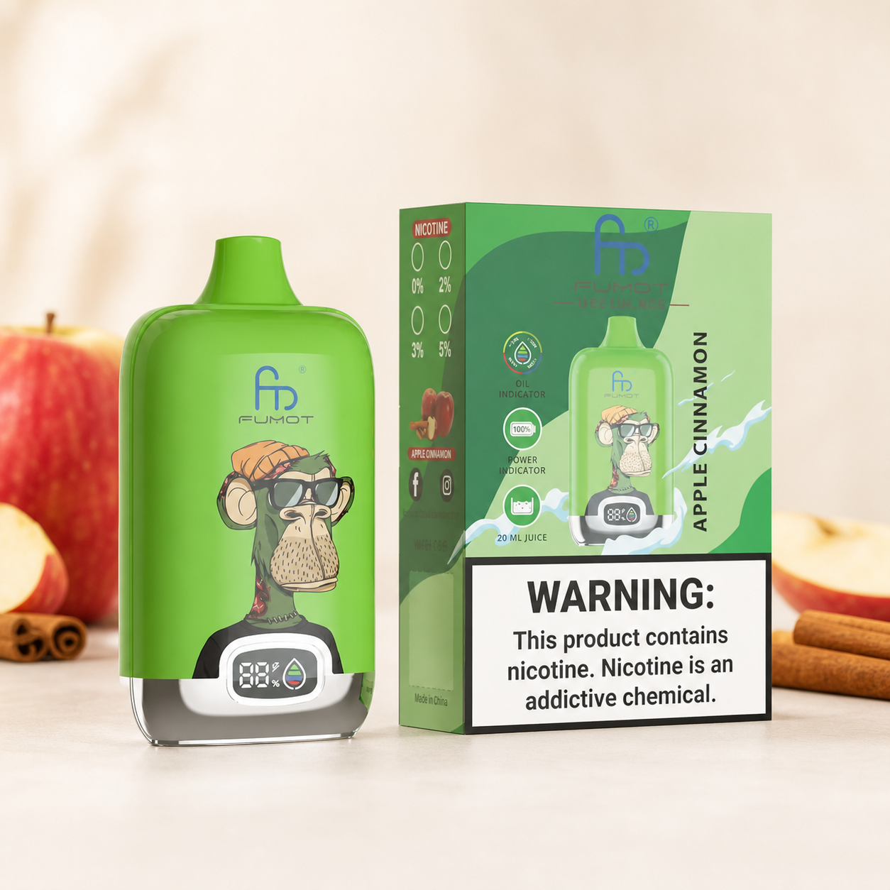 RandM Tornado 12000 Apple Cinnamon – Verpackung
