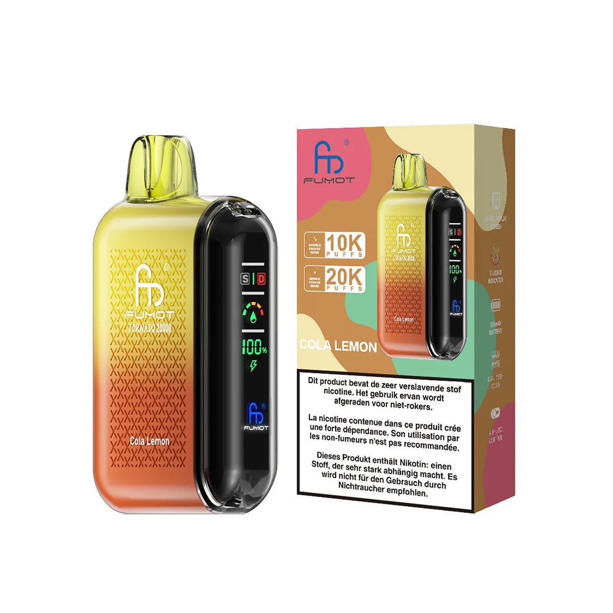 Fumot Tornado Vape 20000 – Fumot Tornado Vape 20000 - Cola Lemon
