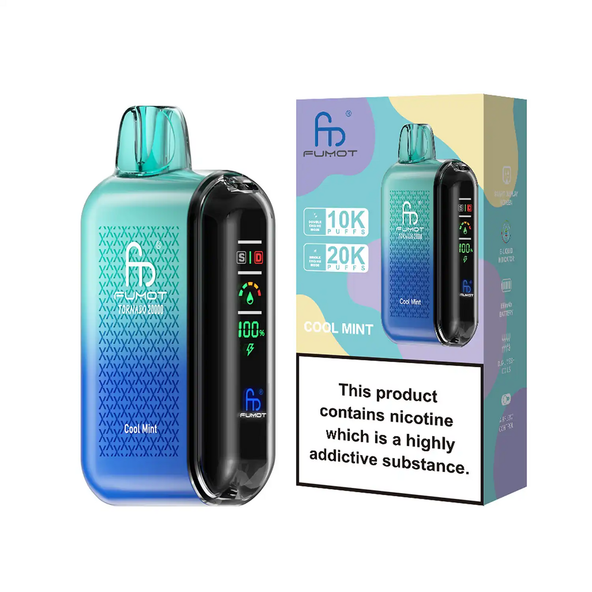 Fumot Tornado Vape 20000 – Fumot Tornado Vape 20000 - Cool Mint