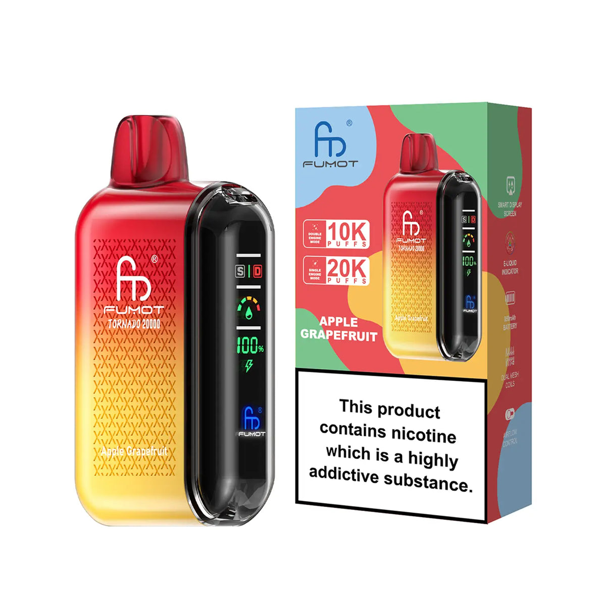 Fumot Tornado Vape 20000 – Fumot Tornado Vape 20000 - Apple Grapefruit