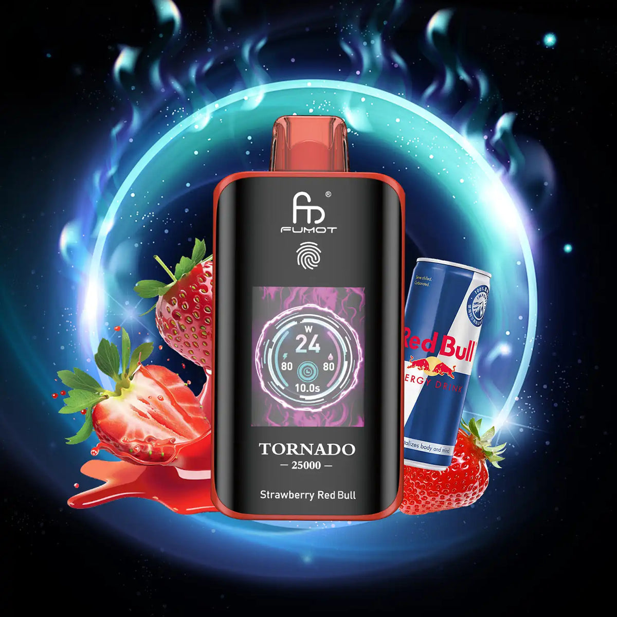 Fumot Tornado Vape 25000 – Fumot Tornado Vape 25000 - Strawberry Red Bull