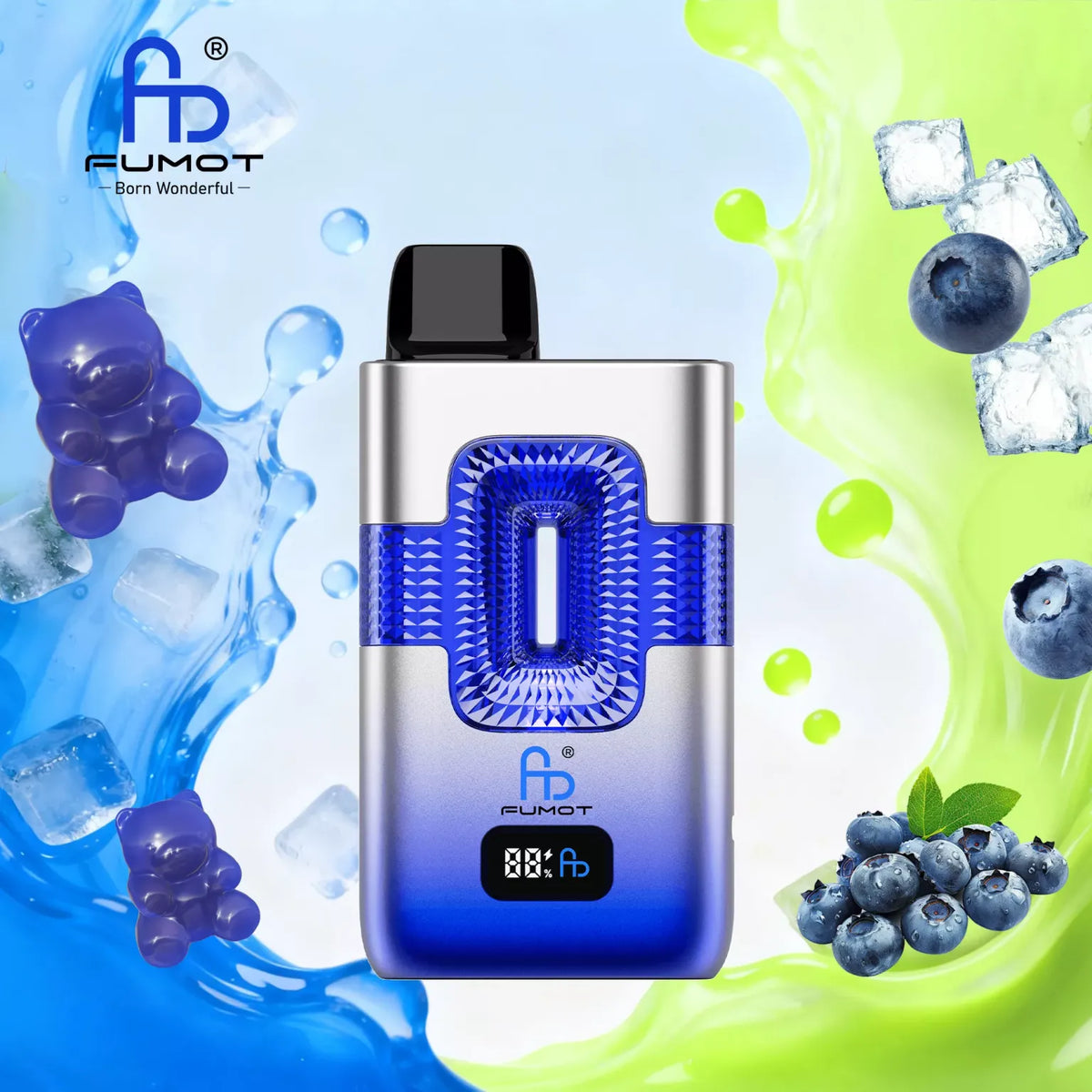 Fumot Tornado Vape 50000 - Eco 2in1 – Fumot Tornado Vape 50000 - Blue Razz Gummy Bear & Blue Razz Ice Pop