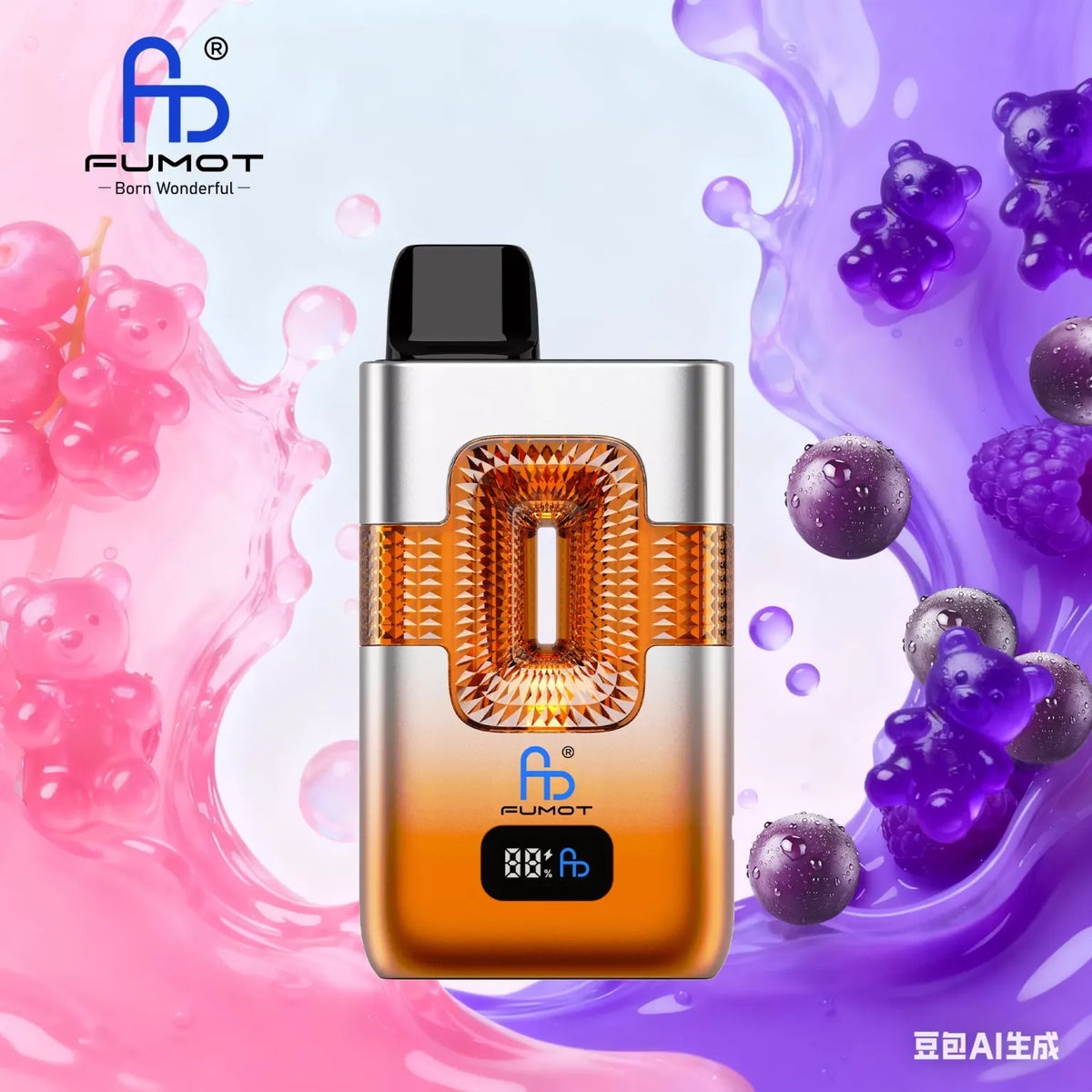 Fumot Tornado Vape 50000 - Eco 2in1 – Fumot Tornado Vape 50000 - Grape Gummy Bear & Strawberry Gummy Bear
