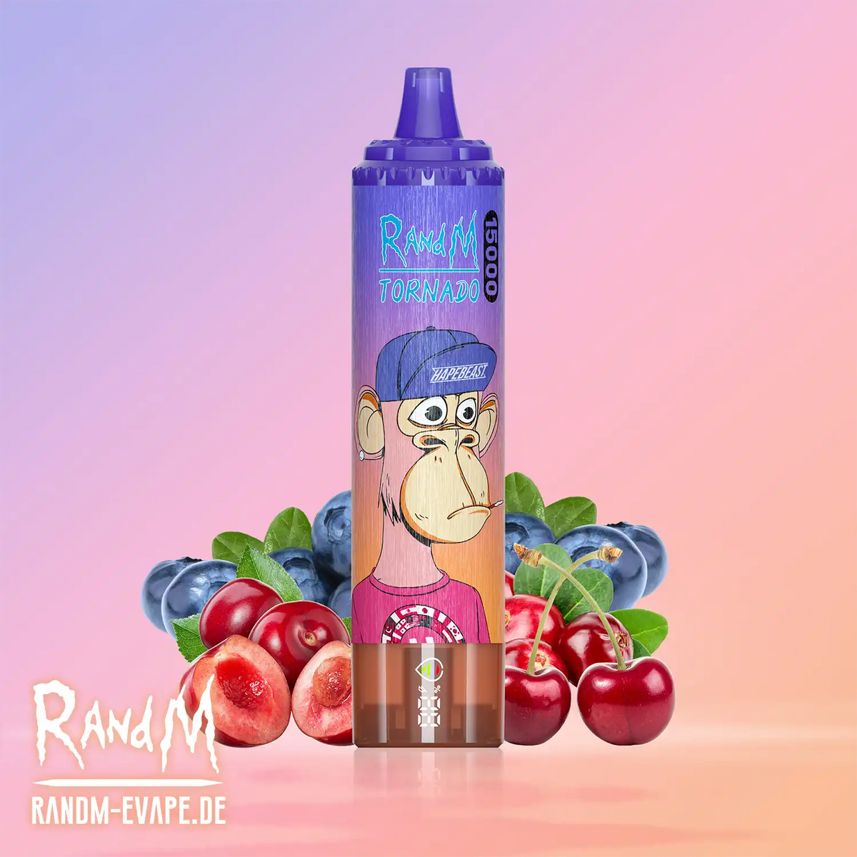RandM Tornado Vape 15000 – Tornado Vape 15000 - Blueberry Cherry Cranberry