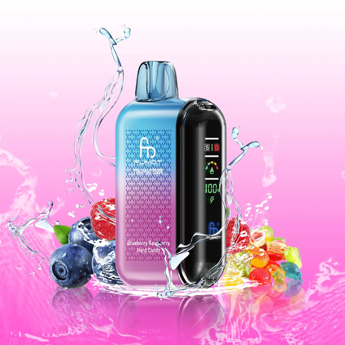 Fumot Tornado Vape 20000 – Fumot Tornado Vape 20000 - Blueberry Raspberry Hard Candy