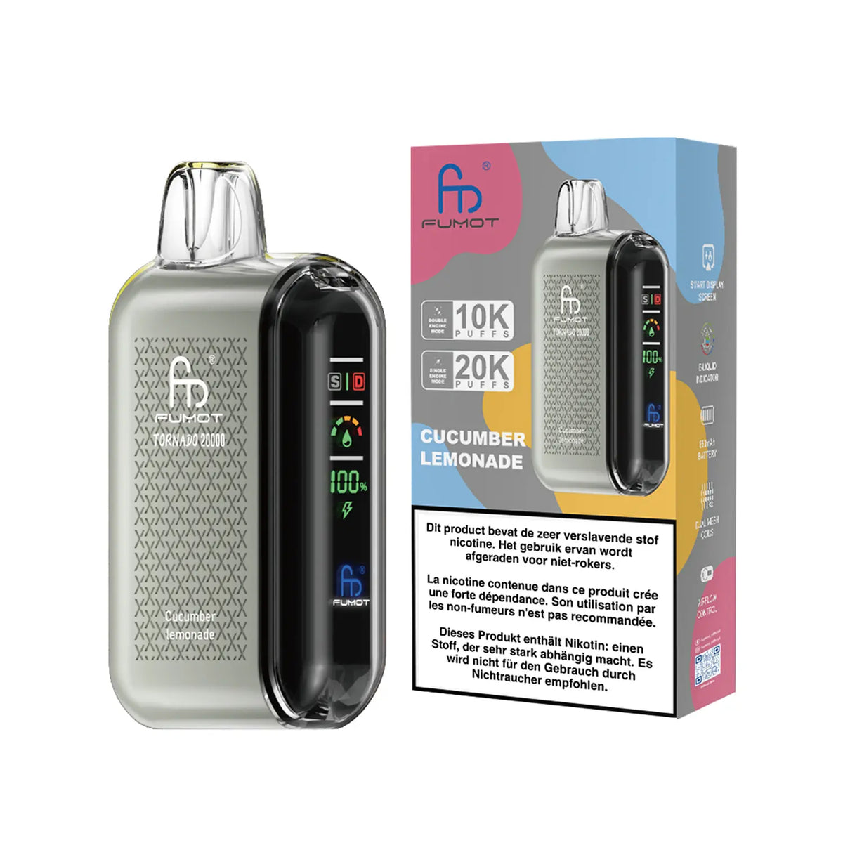 Fumot Tornado Vape 20000 – Fumot Tornado Vape 20000 - Cucumber Lemonade