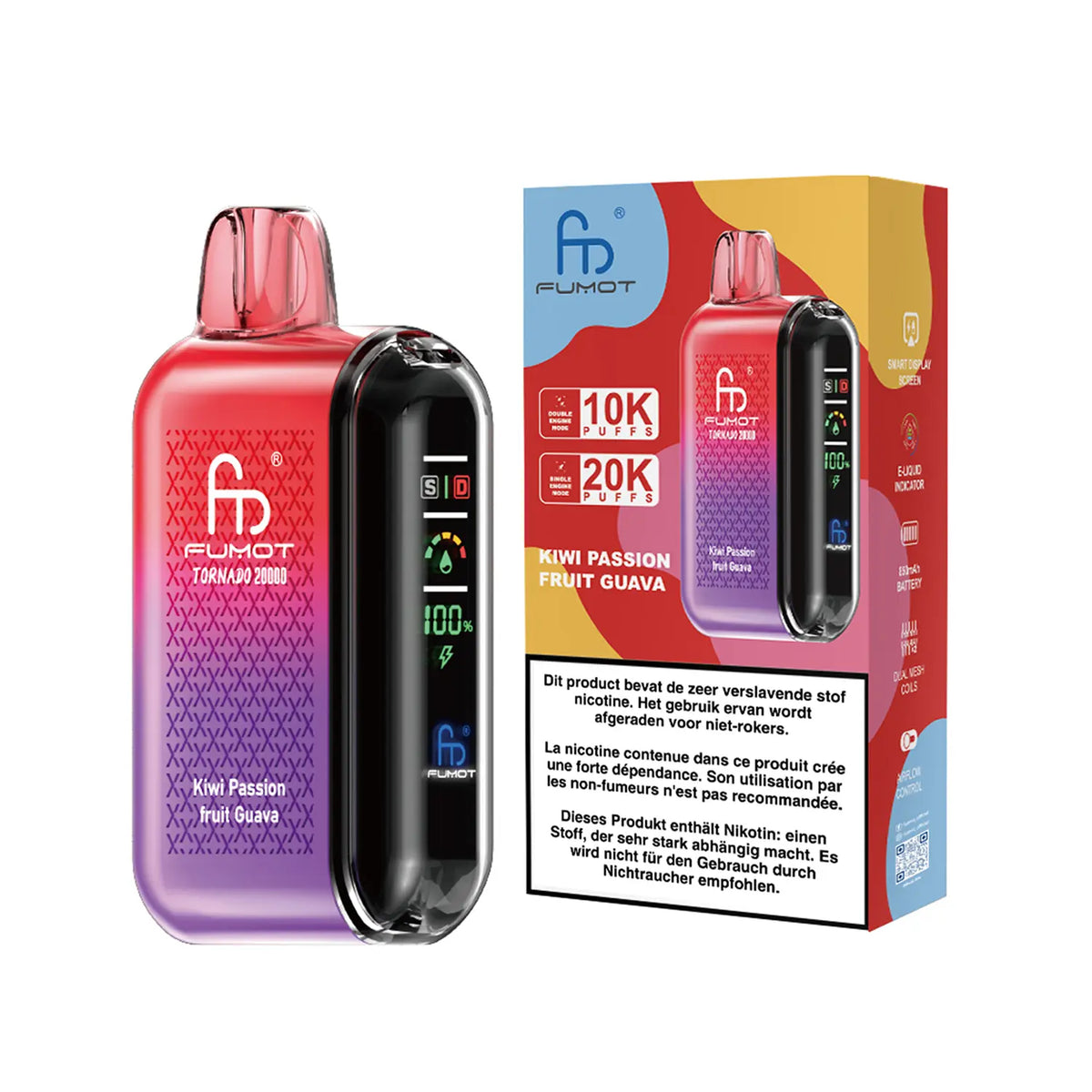 Fumot Tornado Vape 20000 – Fumot Tornado Vape 20000 - Kiwi Passionfruit Guava