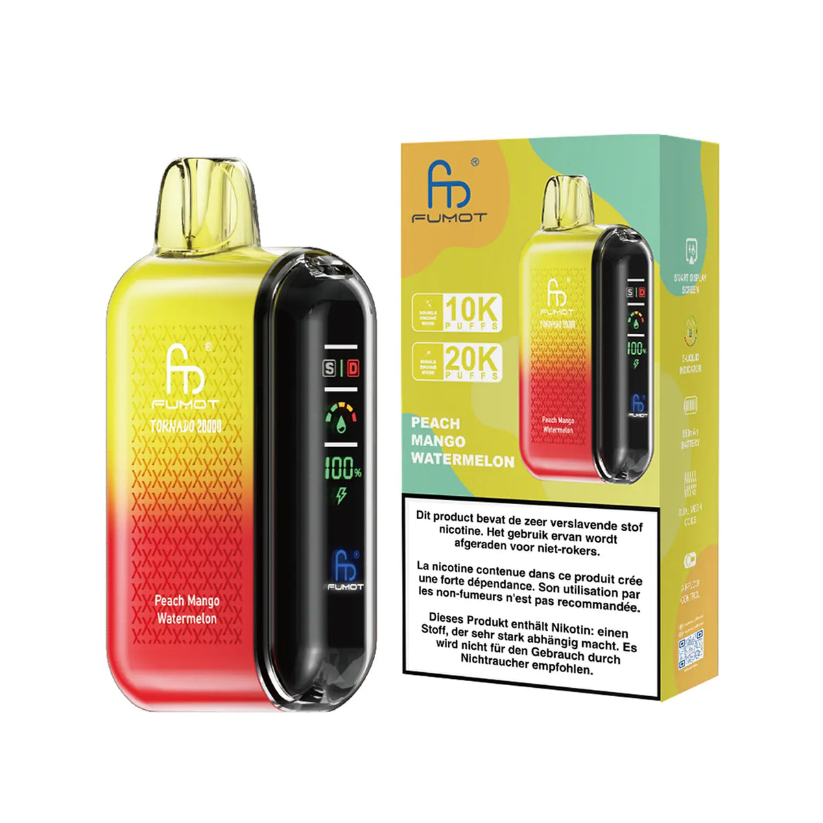 Fumot Tornado Vape 20000 – Fumot Tornado Vape 20000 - Peach Mango Watermelon