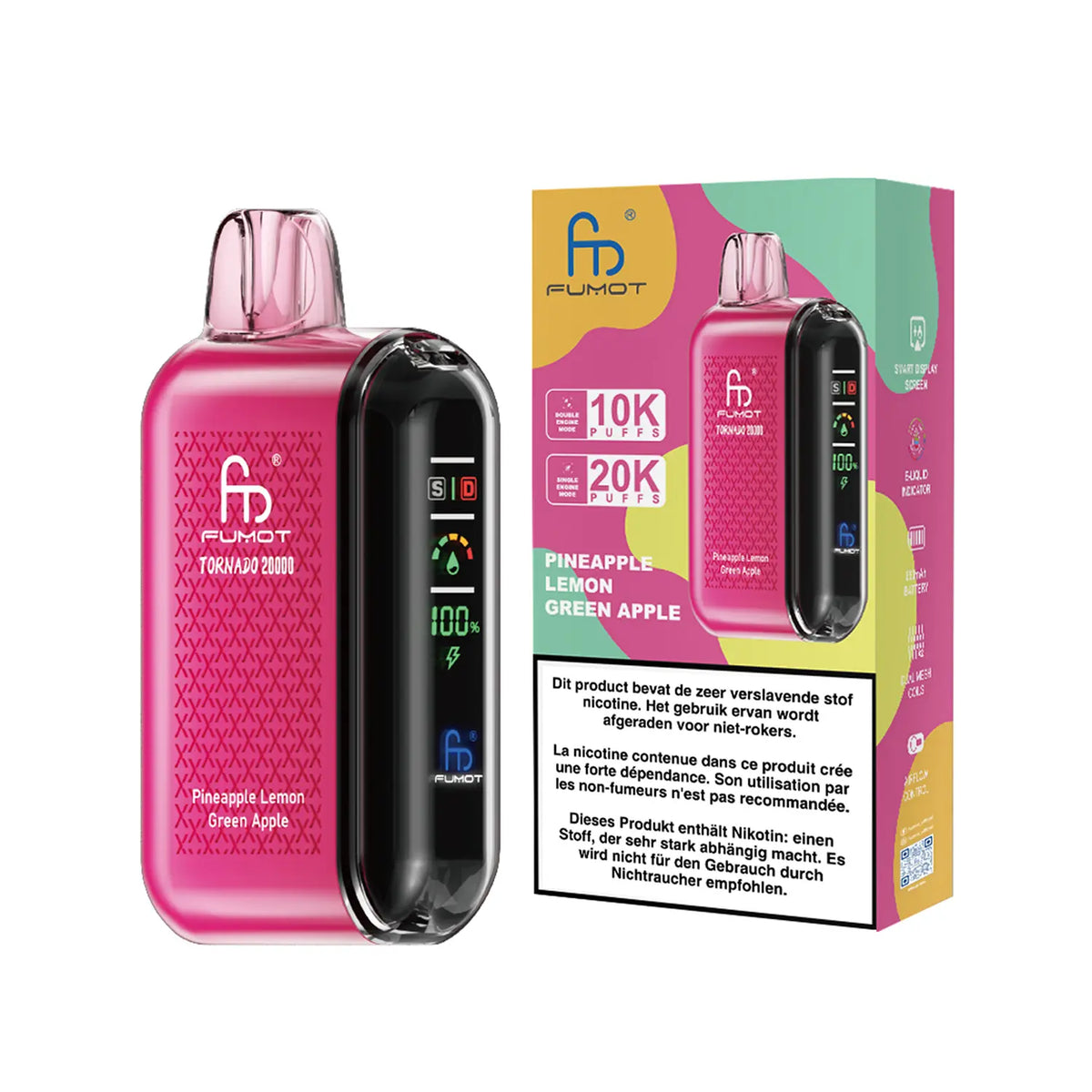 Fumot Tornado Vape 20000 – Fumot Tornado Vape 20000 - Pineapple Lemon Green Apple