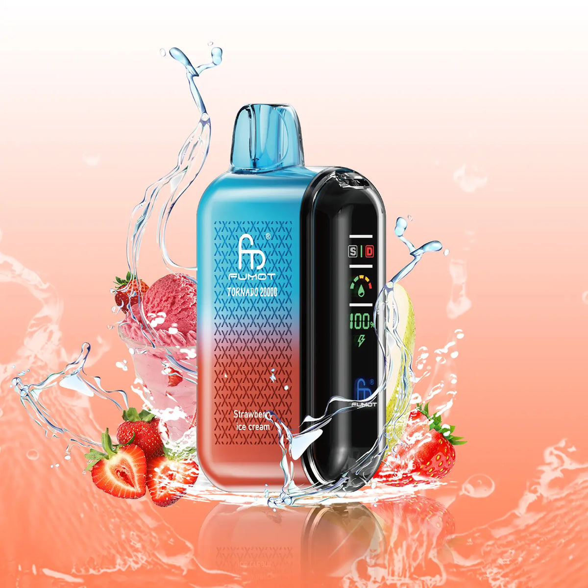 Fumot Tornado Vape 20000 – Fumot Tornado Vape 20000 - Strawberry Ice Cream