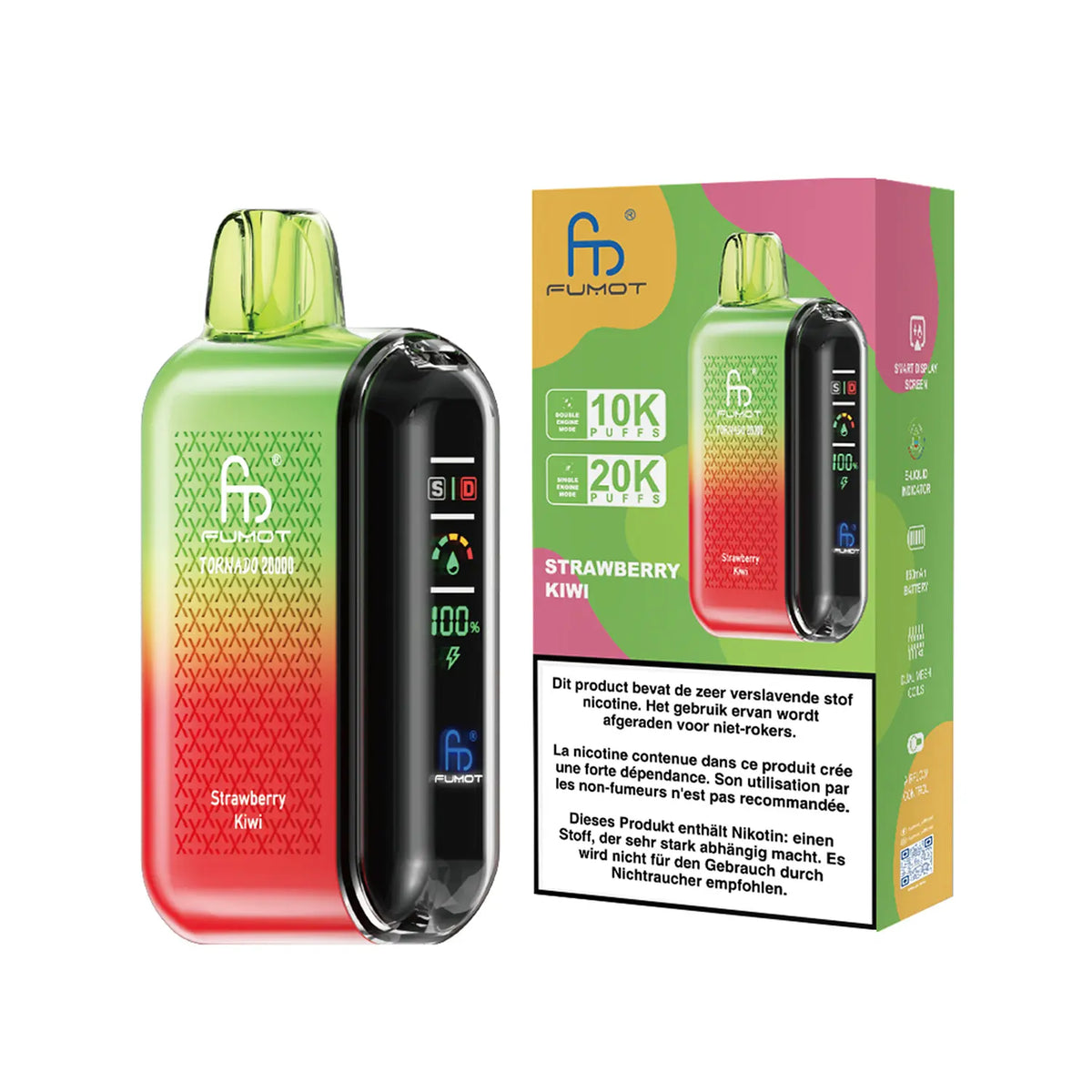 Fumot Tornado Vape 20000 – Fumot Tornado Vape 20000 - Strawberry Kiwi