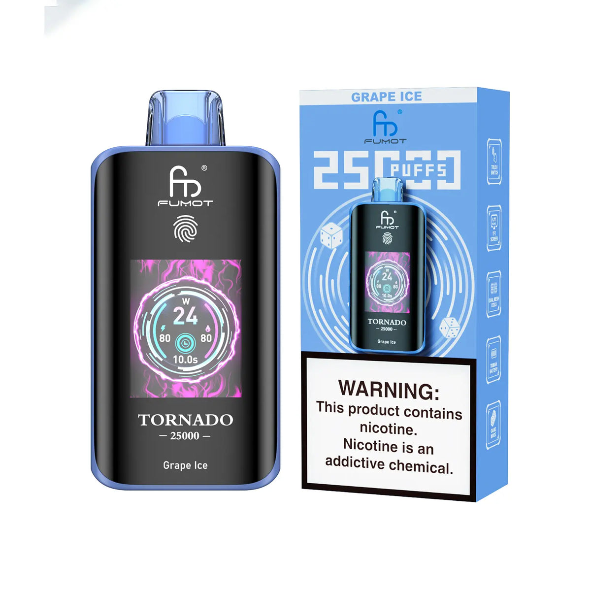 Fumot Tornado Vape 25000 – Fumot Tornado Vape 25000 - Grape Ice