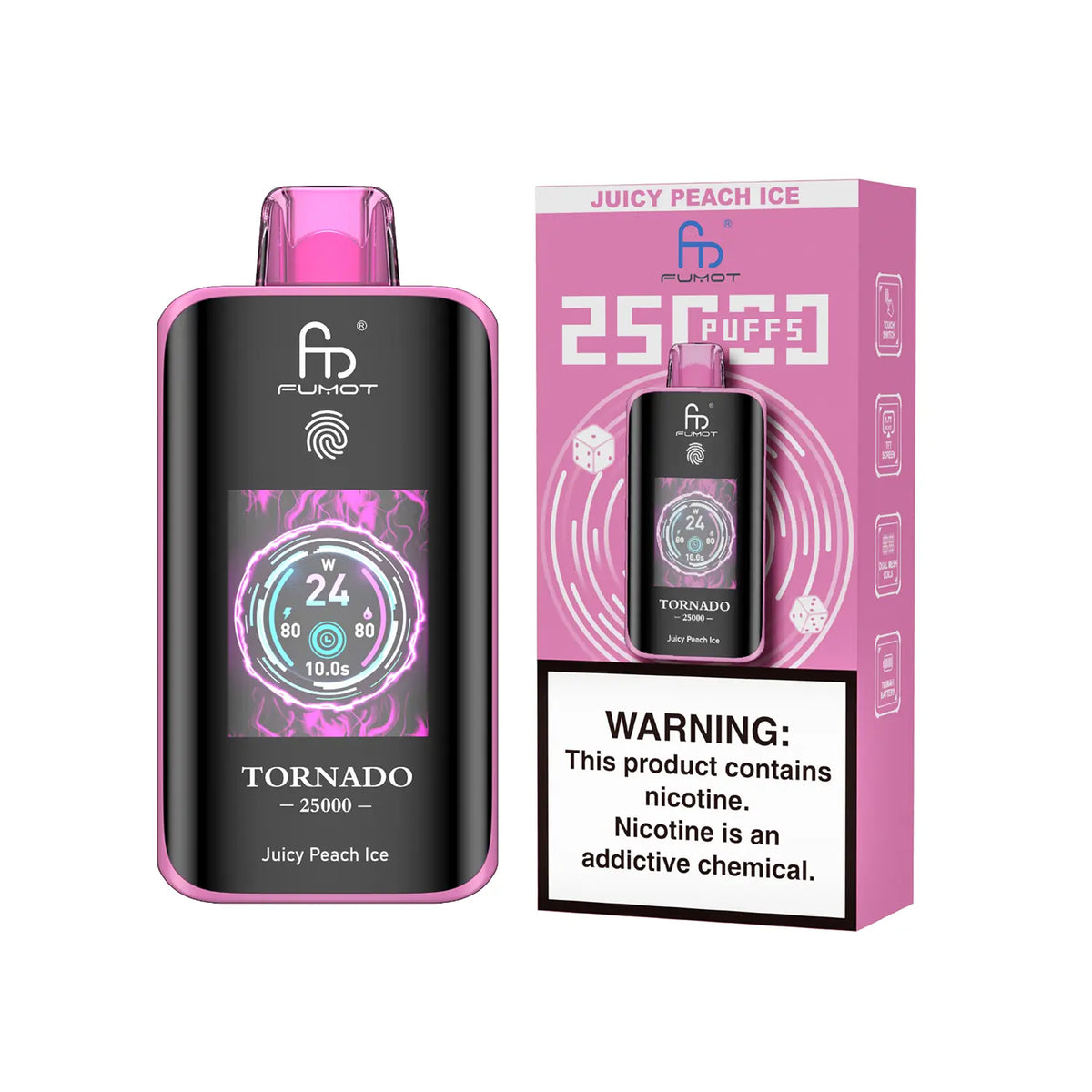 Fumot Tornado Vape 25000 – Fumot Tornado Vape 25000 - Juicy Peach Ice