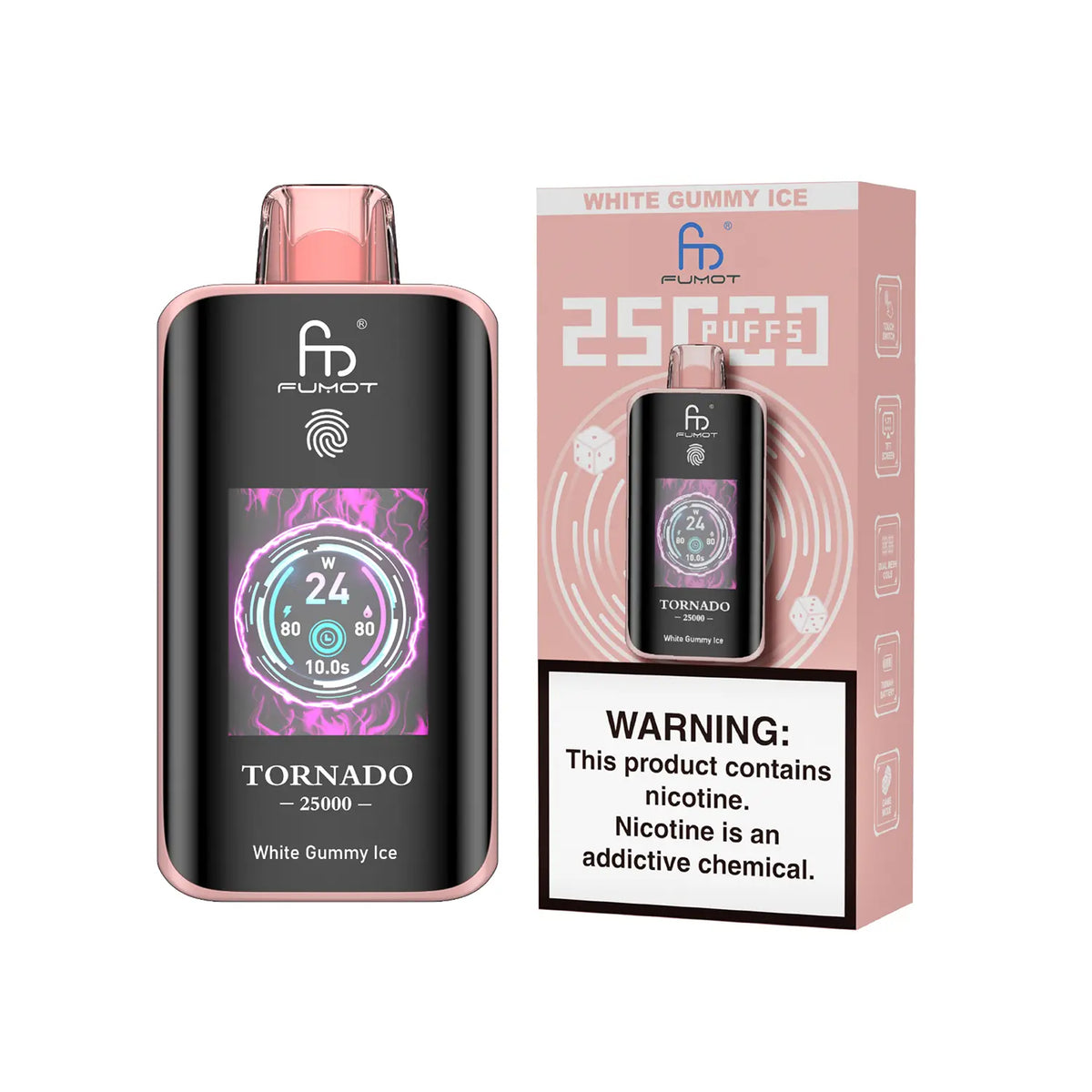 Fumot Tornado Vape 25000 – Fumot Tornado Vape 25000 - White Gummy Ice
