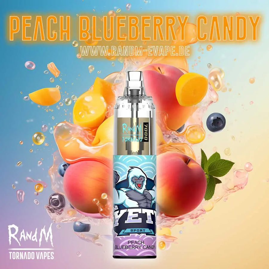 RandM Tornado Vape 7000 – Tornado Vape 7000 - Peach Blueberry Candy