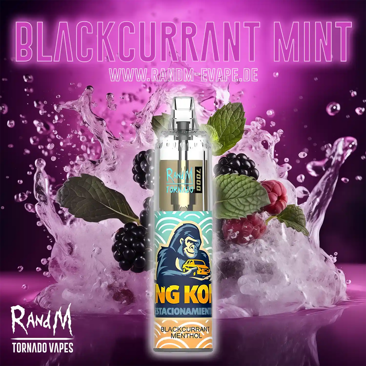 RandM Tornado Vape 7000 – Tornado Vape 7000 - Blackcurrant Menthol
