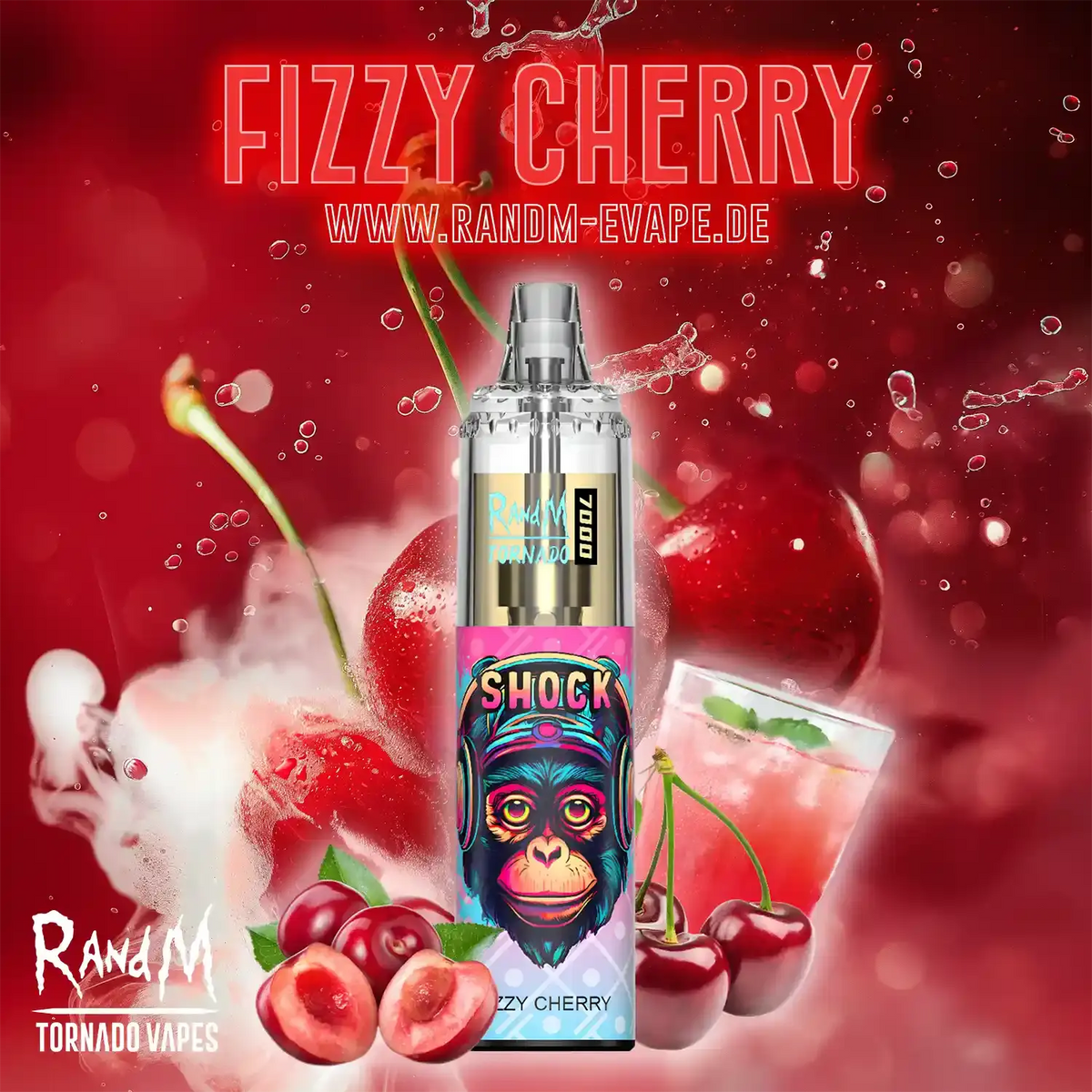 RandM Tornado Vape 7000 – Tornado Vape 7000 - Fizzy Cherry